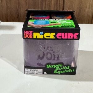 Needoh Purple Nice Cube Squishy Sensory Toy New Fast Ship